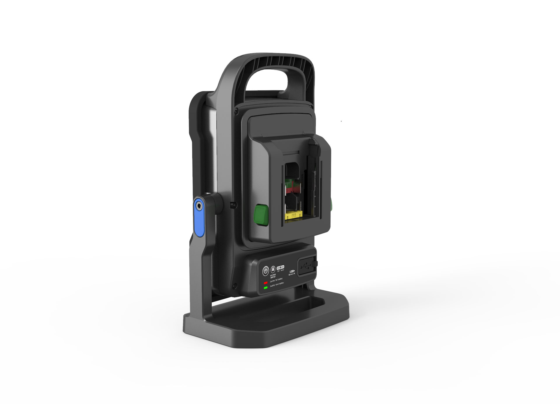 Blue Electric Arbetslampa 2200LM 20W, Bosch, Makita, Hikoki, Panasonic - 2