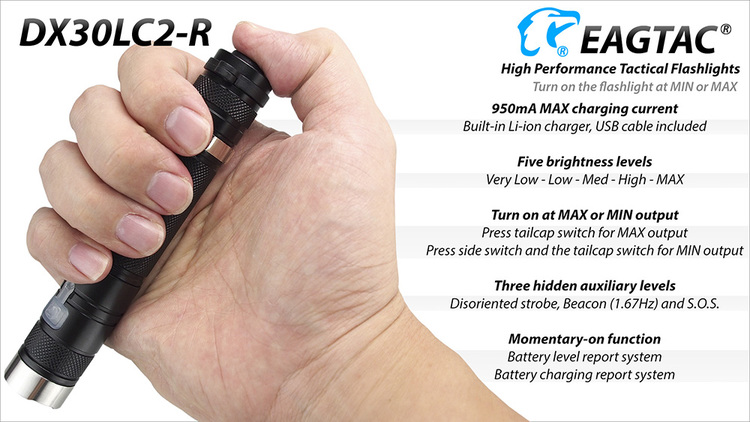 EAGTAC DX30LC2-R 1160 LM USB - 2