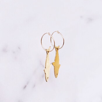 Jaws Earrings, small gold