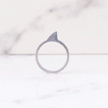 Jaws Fin Ring, silver