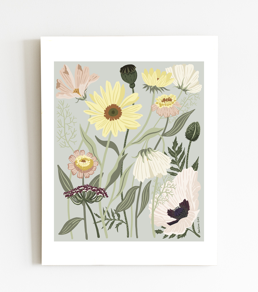Trädgård  pastell poster