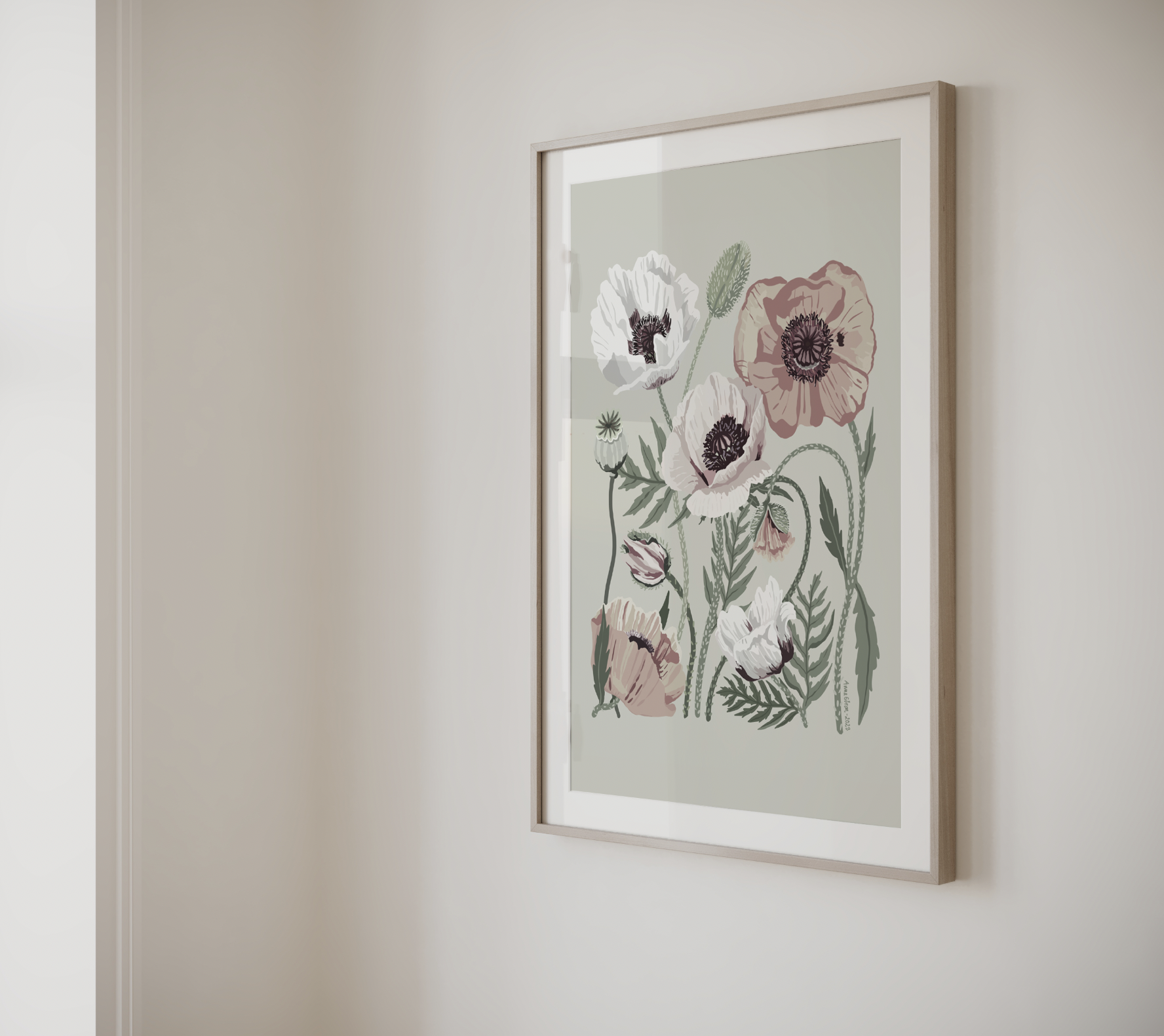 Vallmo pastell poster