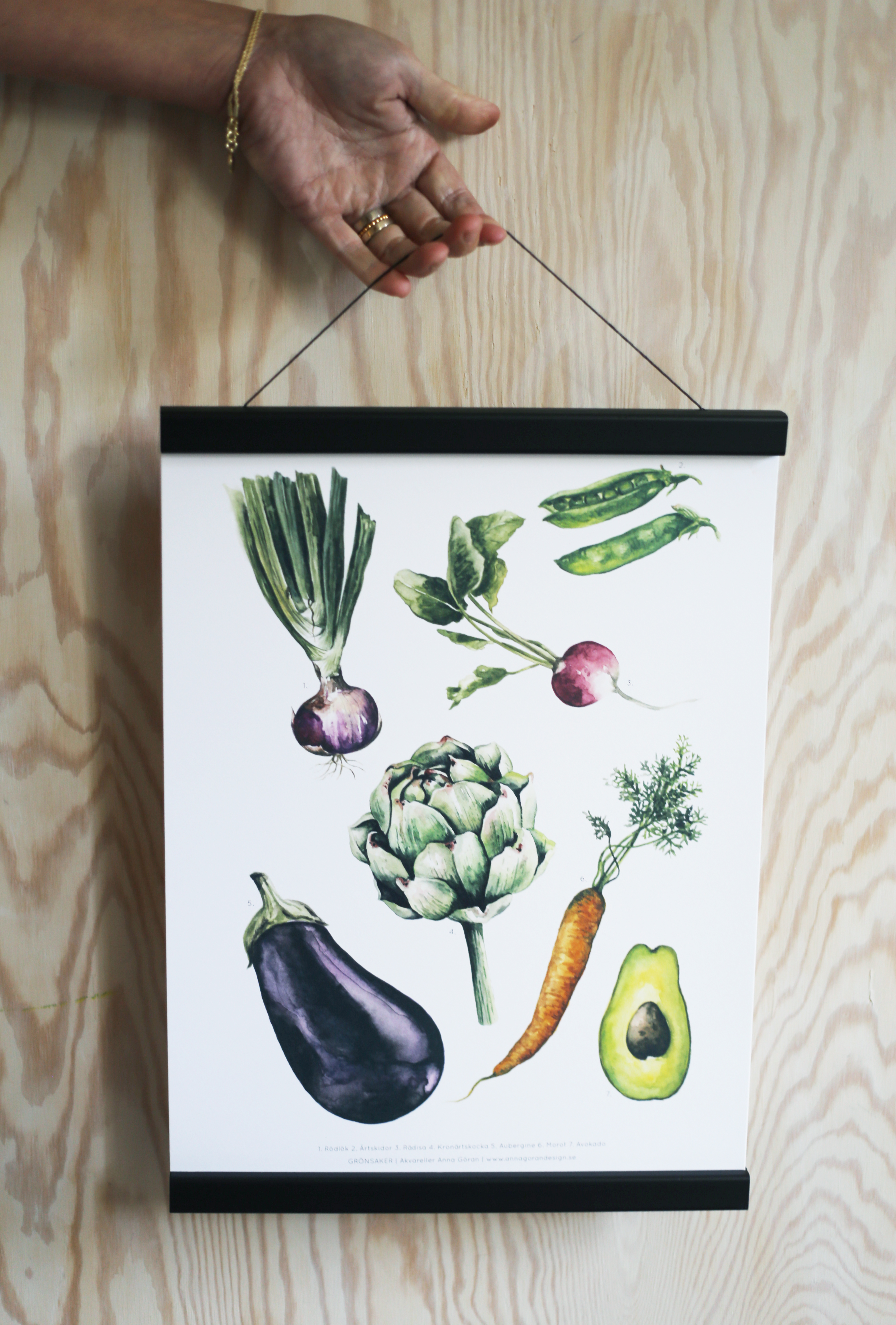 Posterhängare svart 30 cm - 3