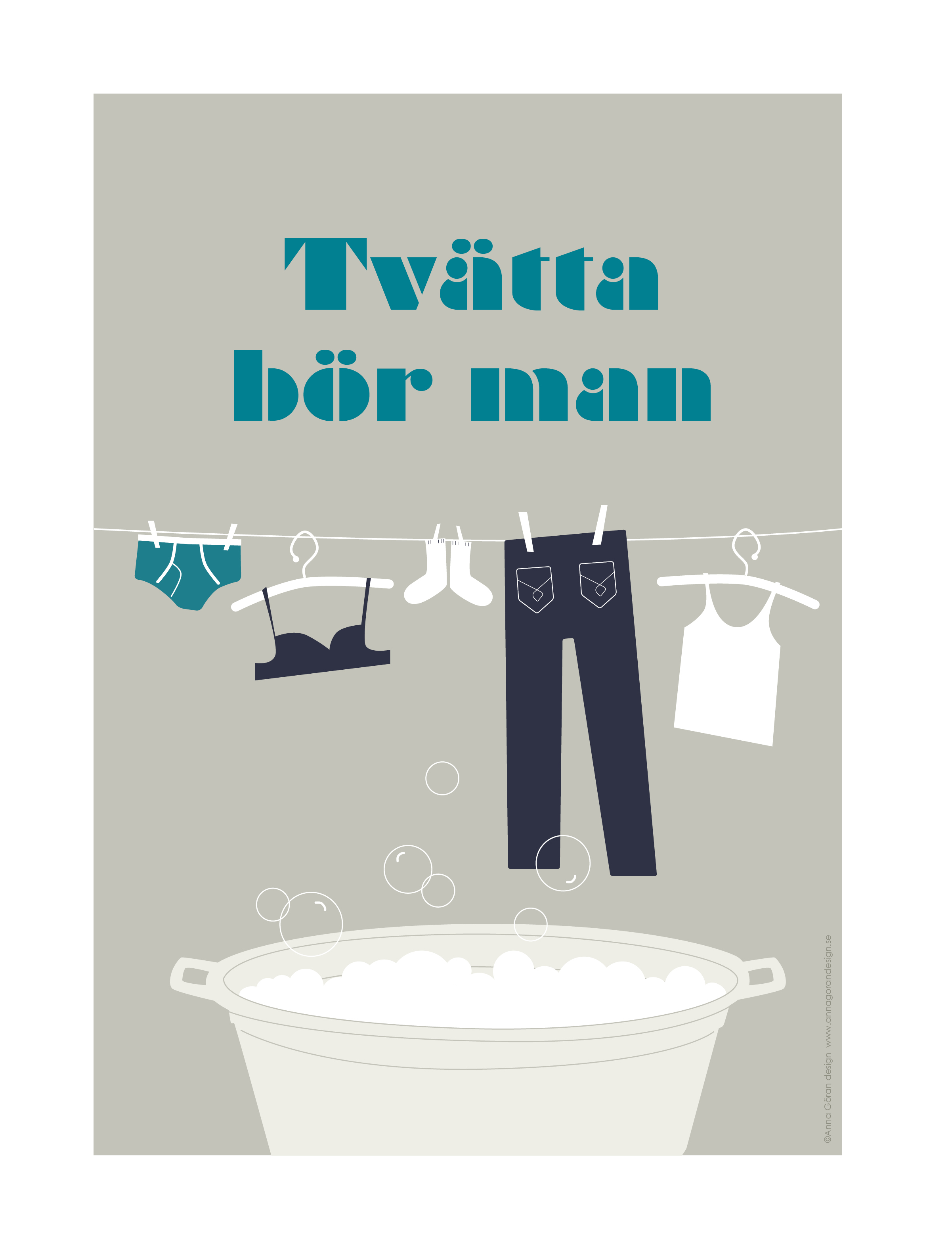 Tvätta bör man