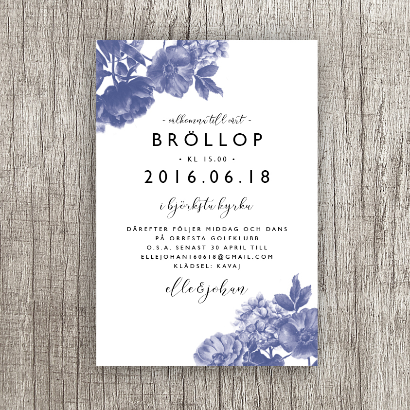 Blomster blå hörn