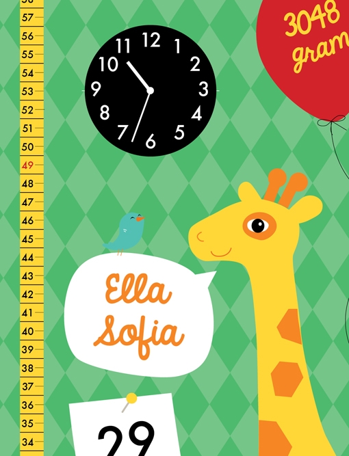 Födelsetavla - Giraff - 3