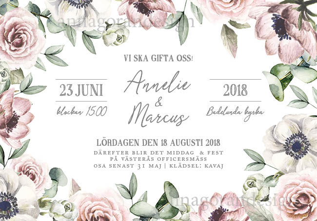 Rosa floral liggande_pastell