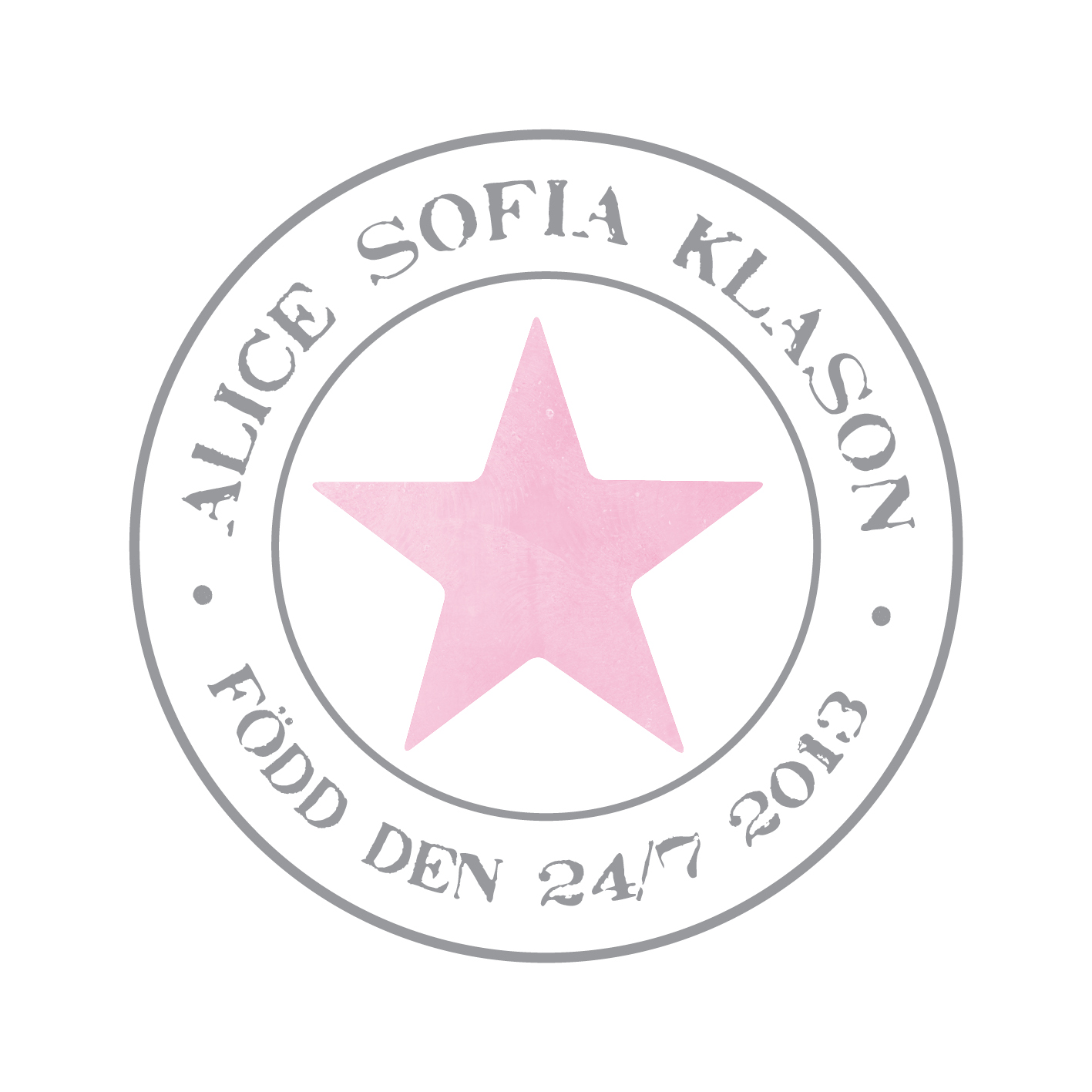 Namntavla Stjärna - 3