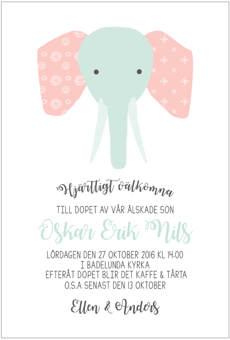 Elefant pastell
