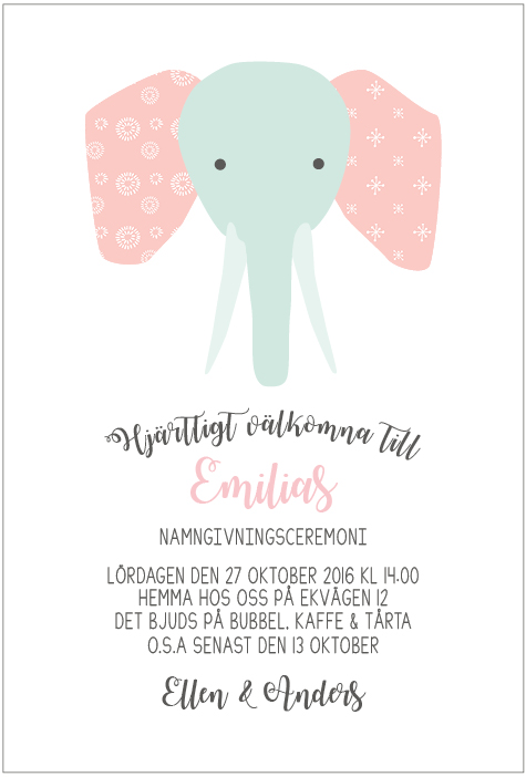 Elefant pastell