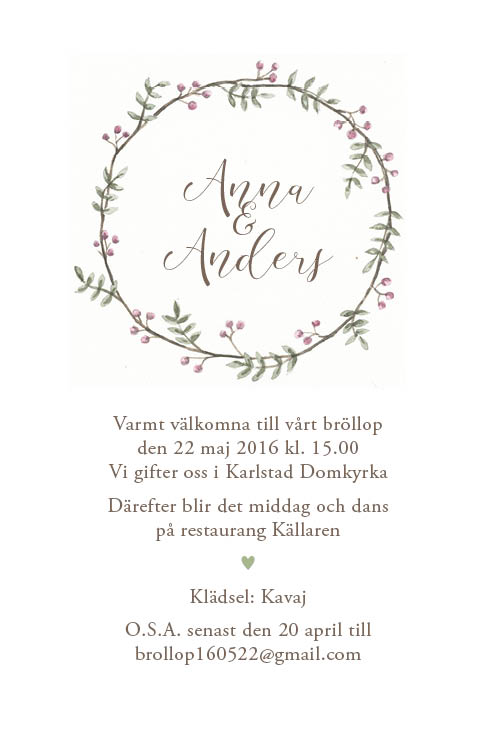 Krans rosa bär - 2