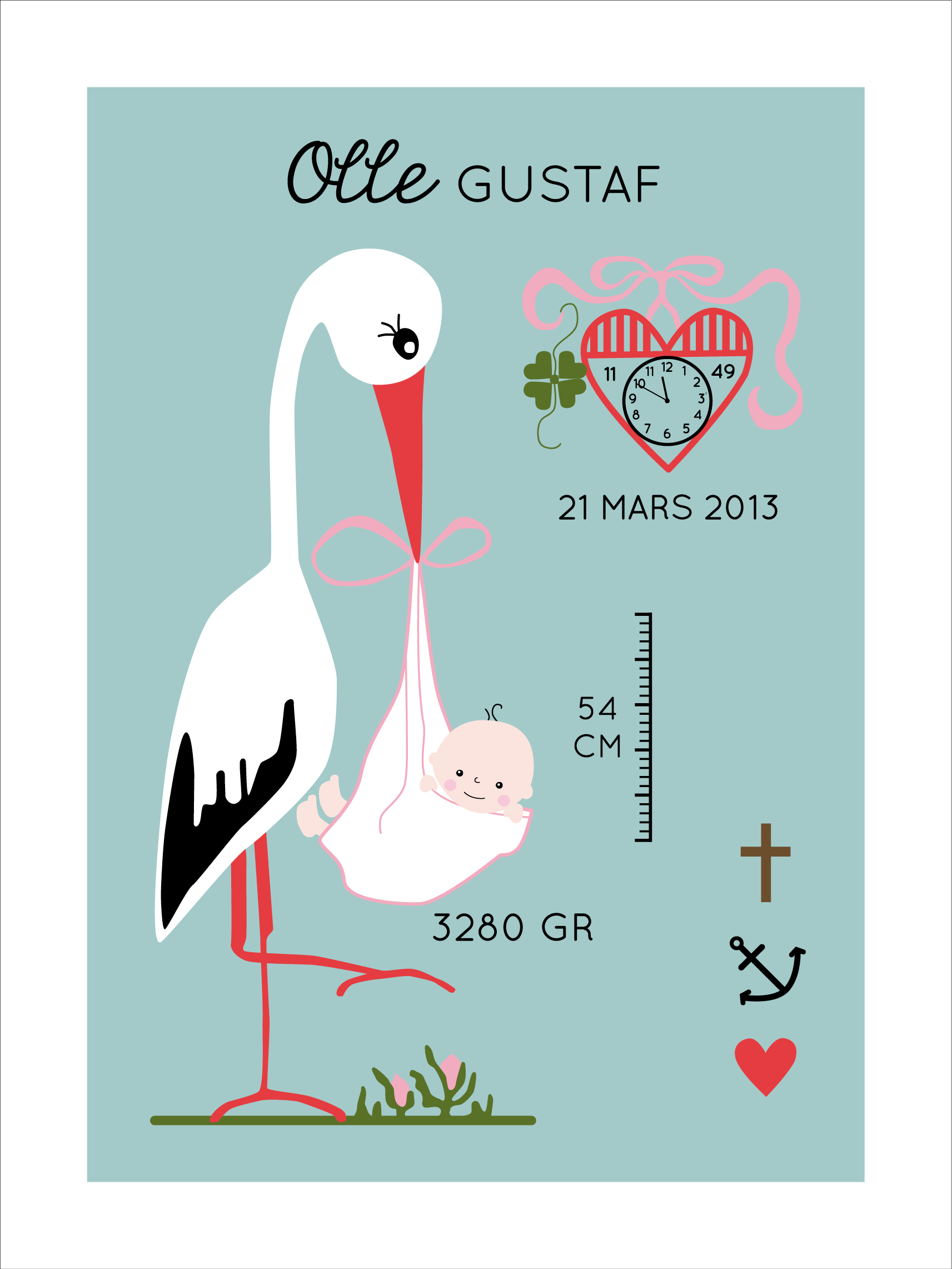 Stork  - retro - 4