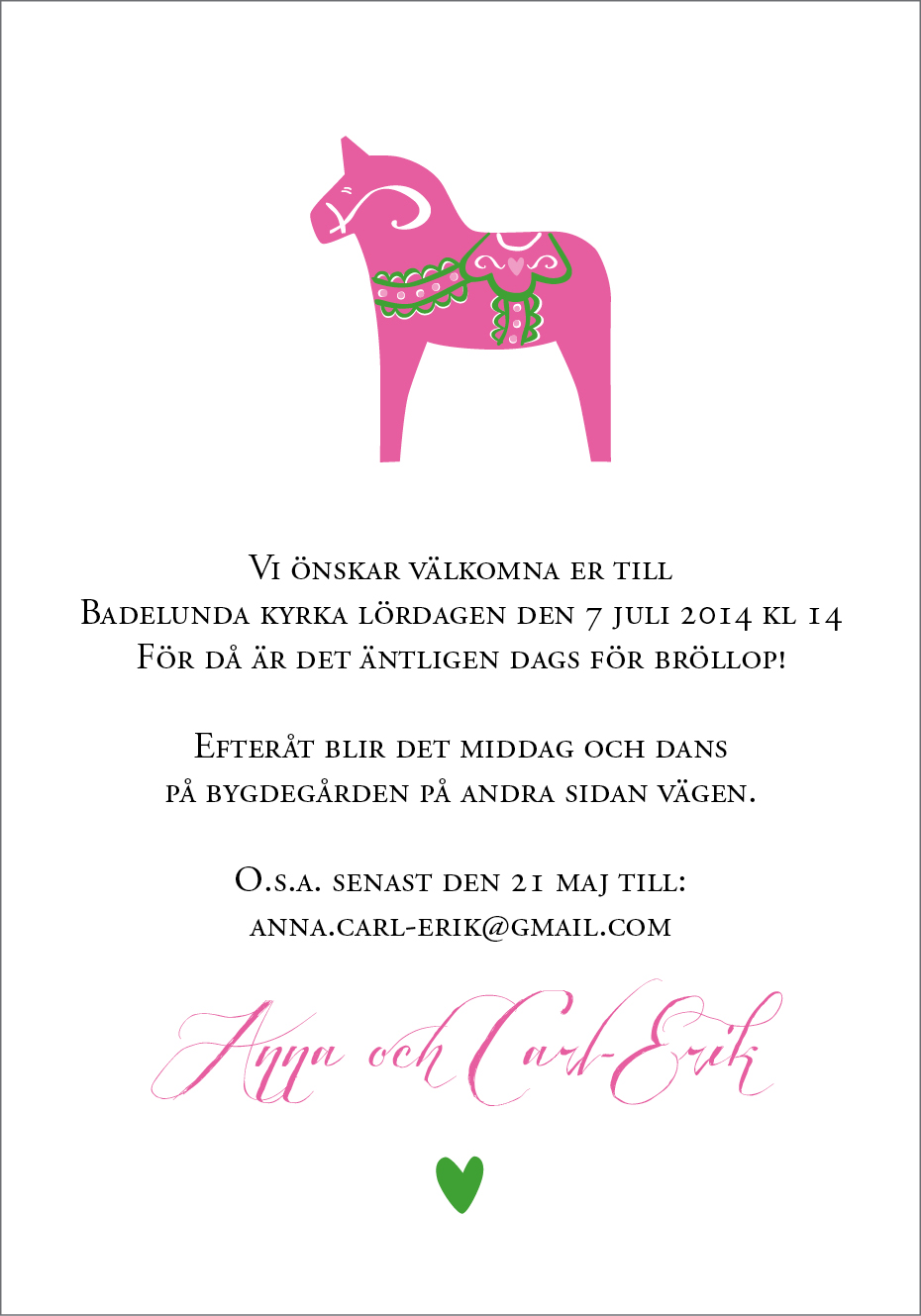 Dalahäst - enkelt - 2