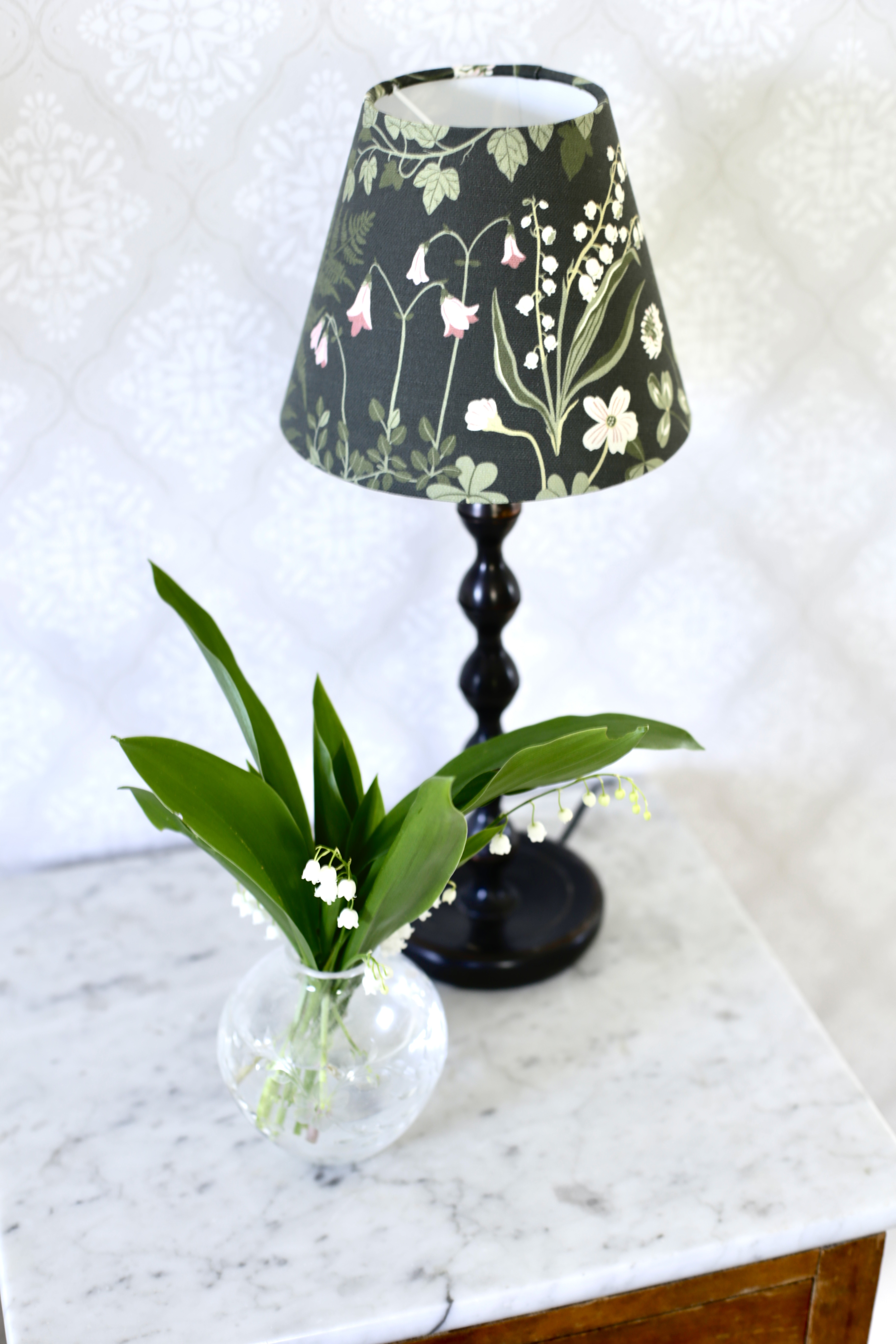 Lampskärm Skogsflora handgjord 