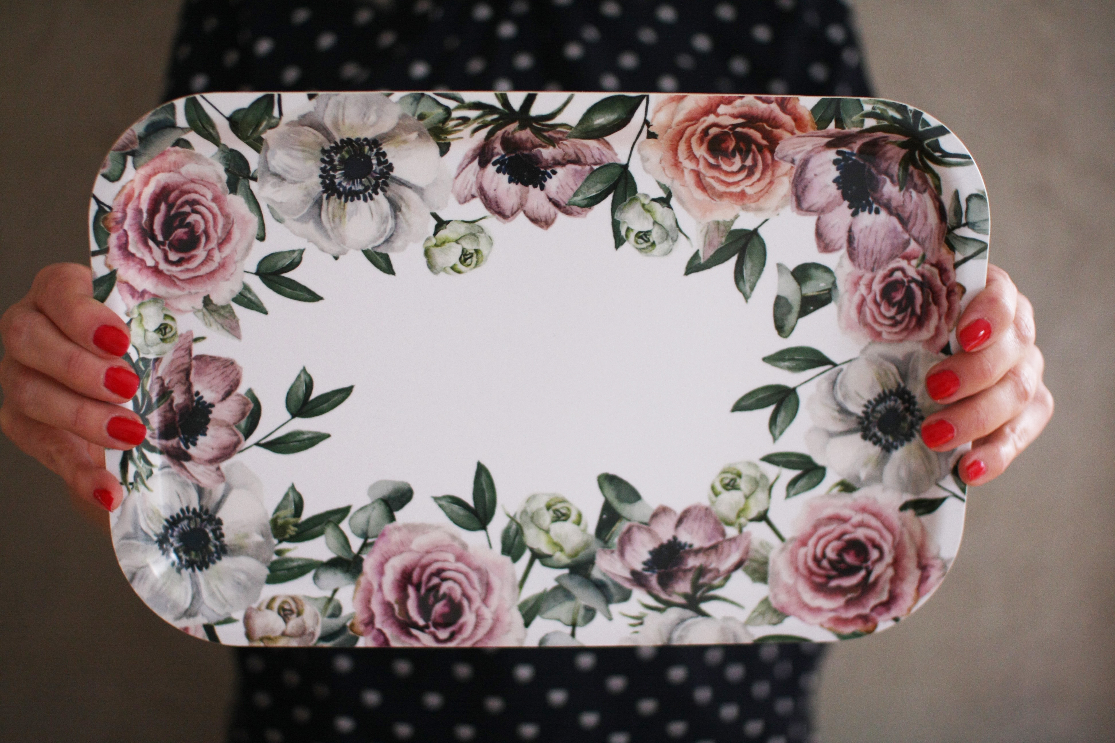 Bricka Floral 33x21 cm - 4