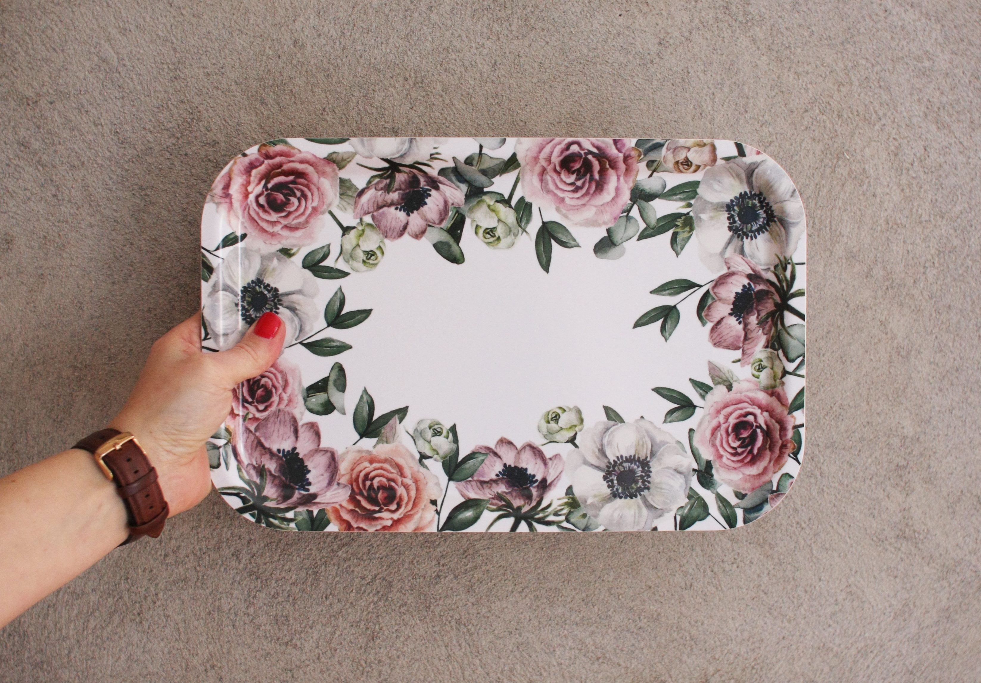 Bricka Floral 33x21 cm - 5