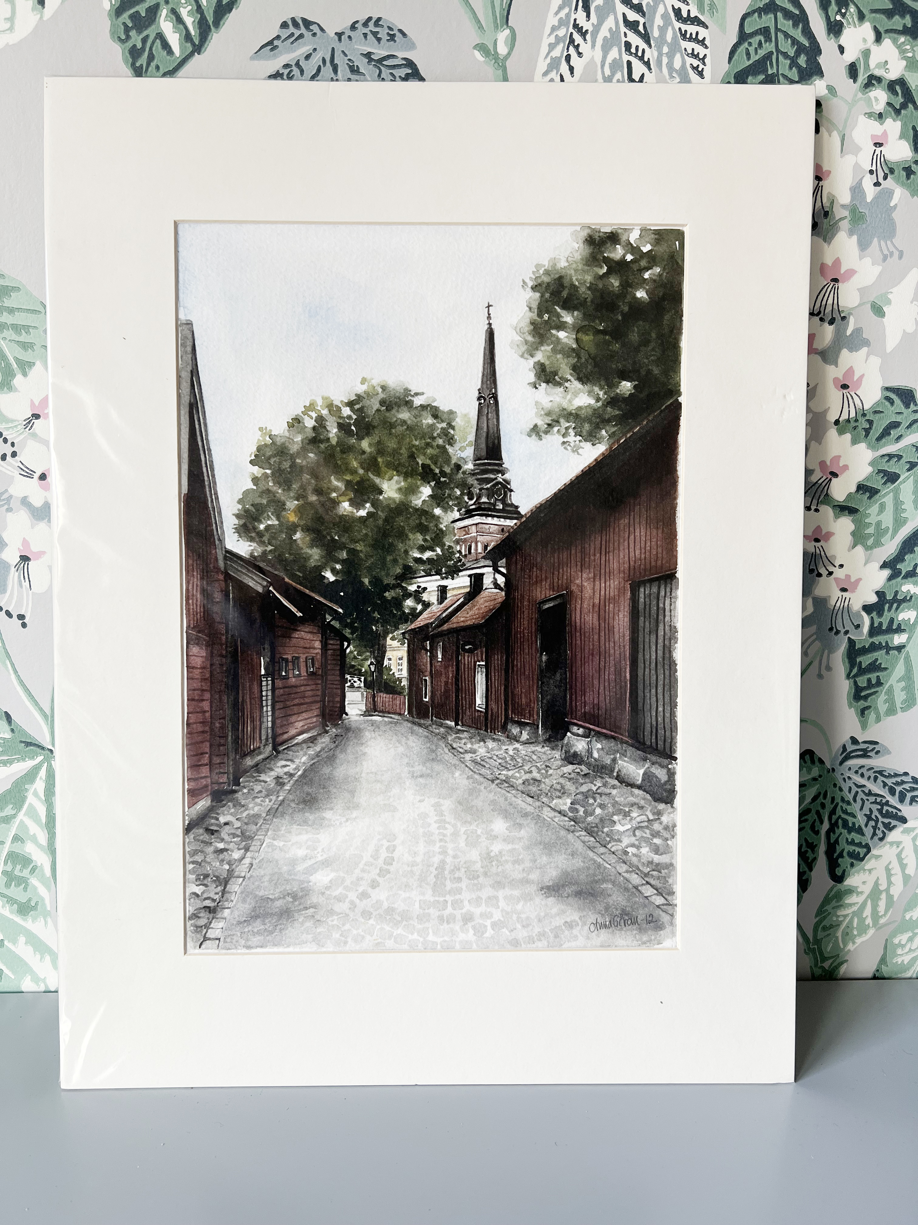 Kyrkbacken I i Västerås  30x40 (ram)  