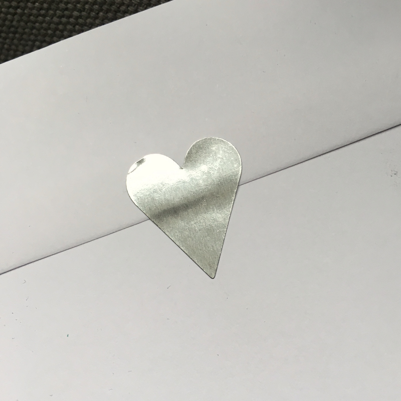 Etikett hjärta silver