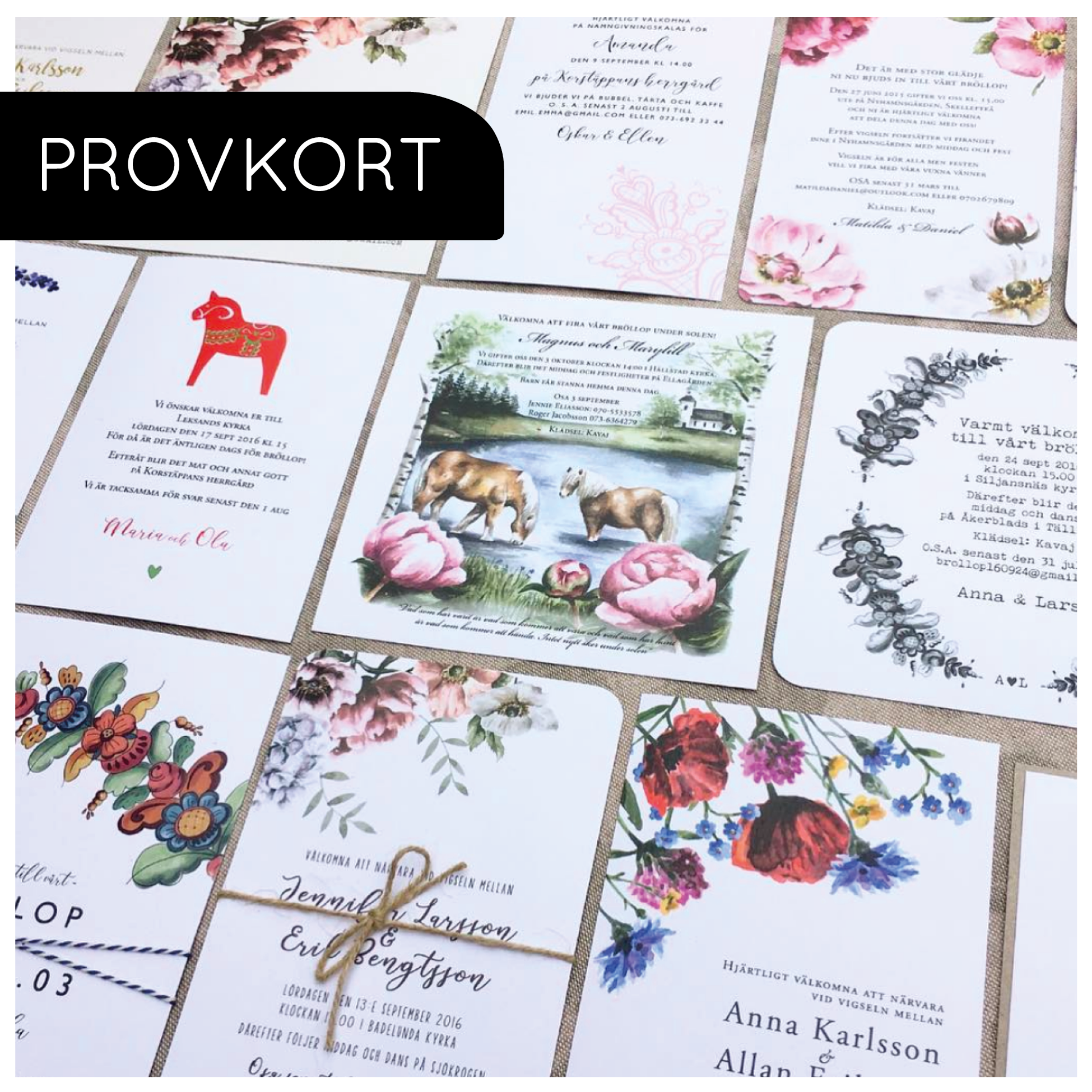 Provkort (enbart tryck, ej tillval)