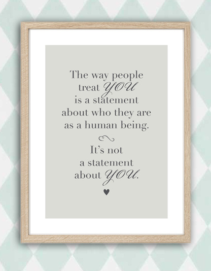 The way people...