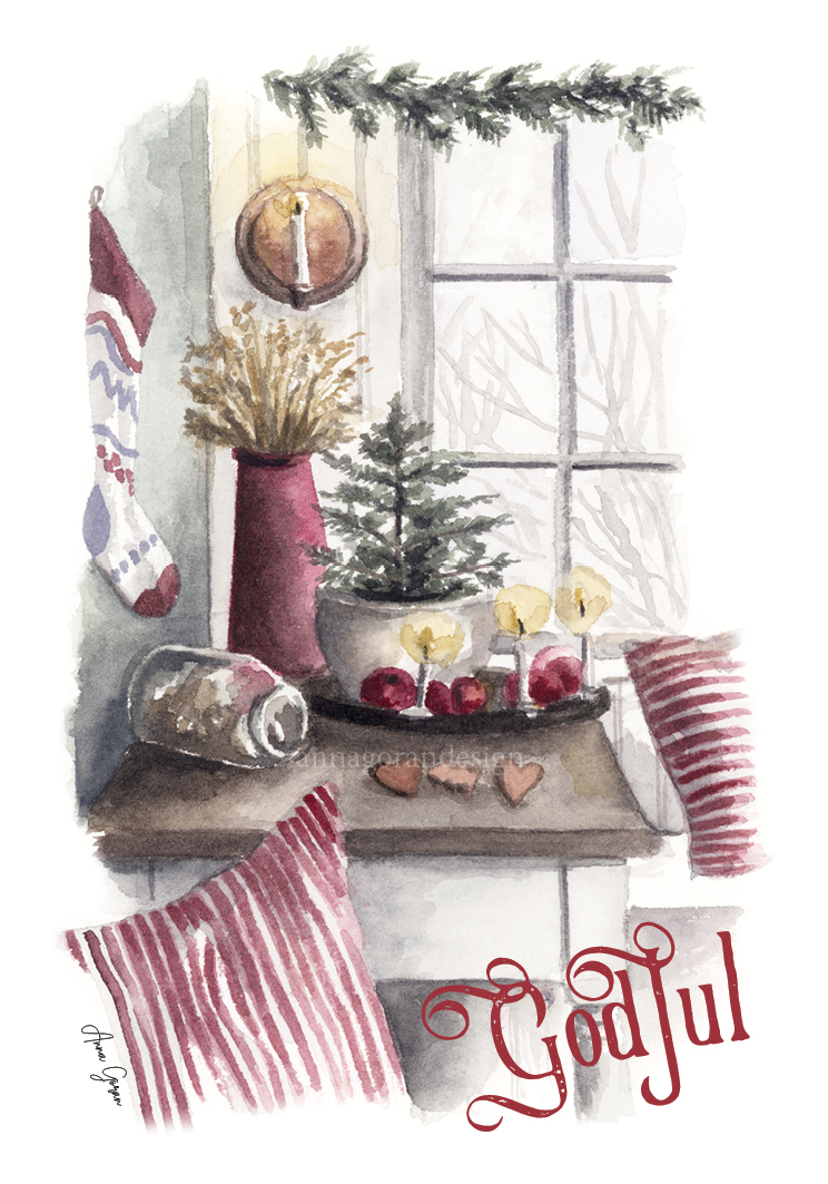 Julkort  - Juletid