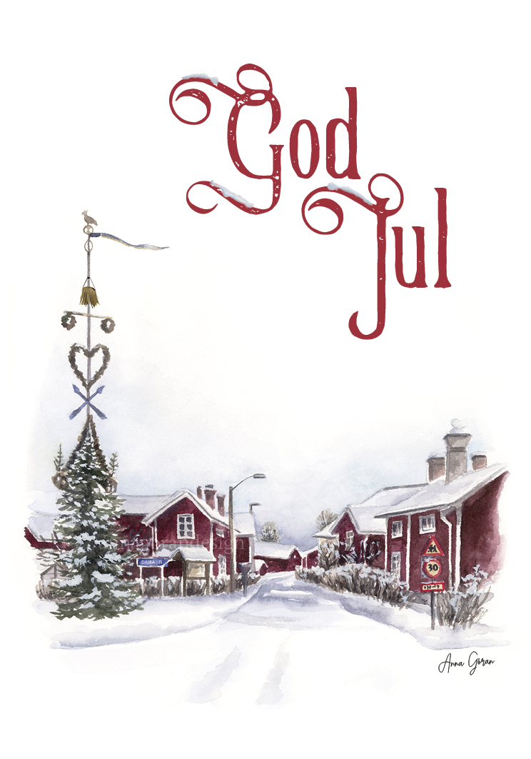 Julkort  - Jul i Dalarna