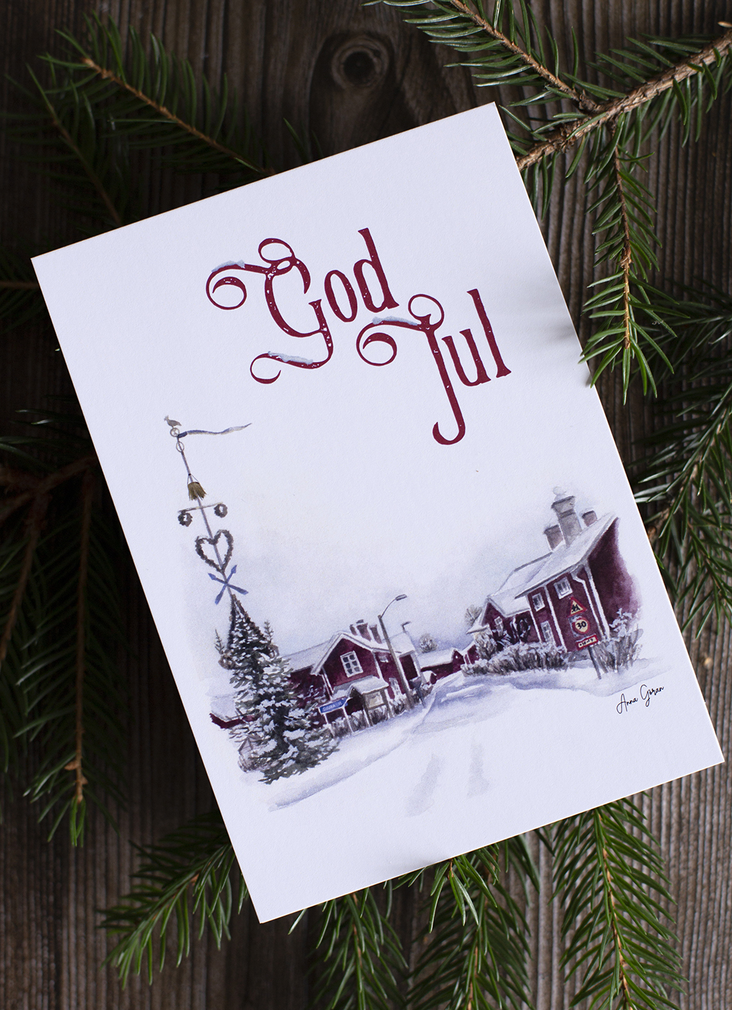 Julkort  - Jul i Dalarna