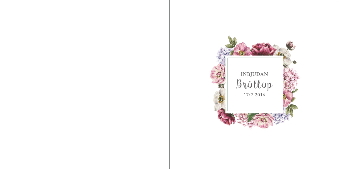 Blomsterram dubbelt kort - 2