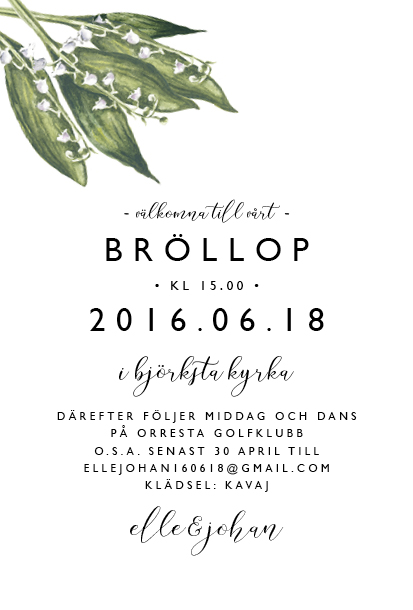 Liljekonvalj bukett