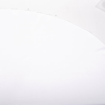 Rund duk  strykfri vit 185 cm i diameter