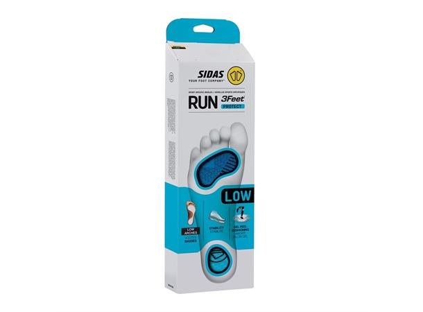 SIDAS 3FEET RUN PROTECT LOW Blå  Formade iläggssulor för låga fotvalv - 2