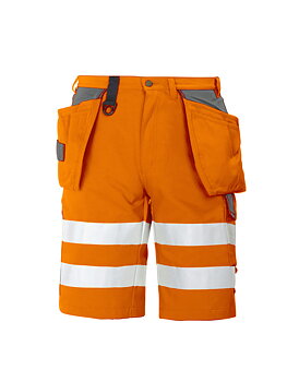 6503 SHORTS EN ISO 20471 KLASS 2/1 ORANGE/GRÅ