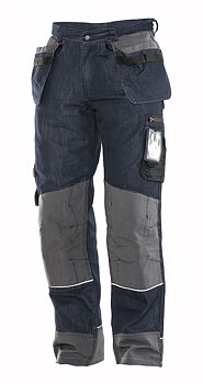  2992 Hantverksbyxa Denim Svart & Marin