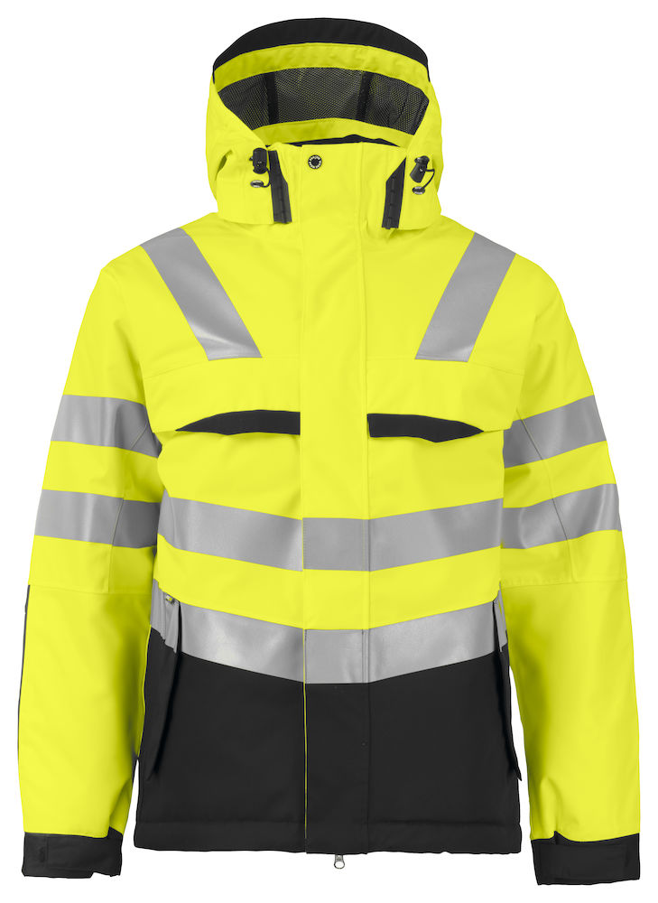 6422 FODRAD FUNKTIONJACKA EN ISO 20471 KLASS 3 GUL/SVART