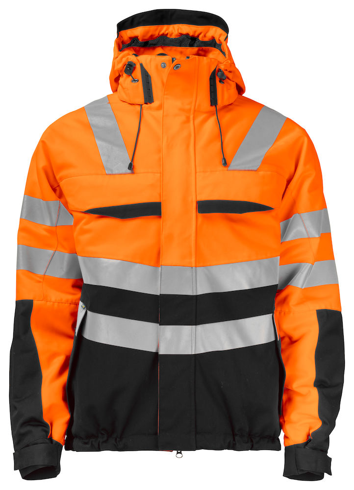 6414 FODRAD JACKA EN ISO 20471 Klass 3/2 ORANGE/SVART