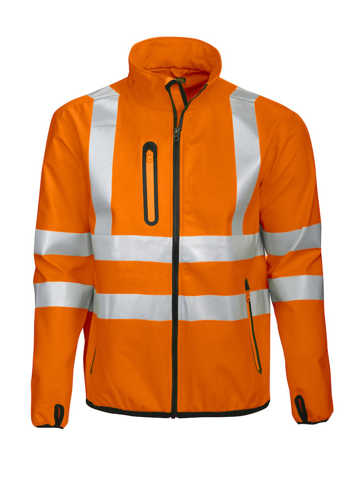 6412 SOFTSHELLJACKA EN ISO 20471 KLASS 3 ORANGE