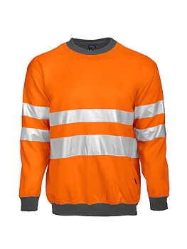 6101 SWEATSHIRT EN ISO 20471 KLASS 3 ORANGE/GRÅ