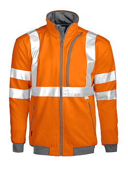 6103 SWEATSHIRT EN ISO 20471 KLASS 3 ORANGE/GRÅ