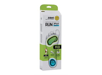 SIDAS 3FEET RUN PROTECT MID Grön  Formade iläggsulor för medelhöga fotvalv