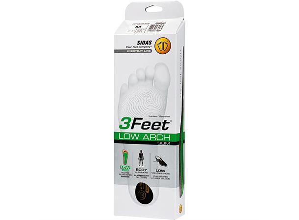 SIDAS 3FEET SLIM LOW Grön  Formade sulor för låga fotvalv - 2