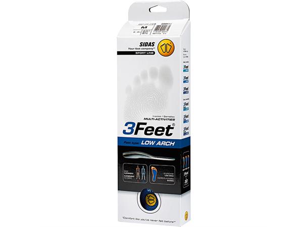 SIDAS 3FEET® LOW Blå  Formade iläggssulor för låga fotvalv - 2