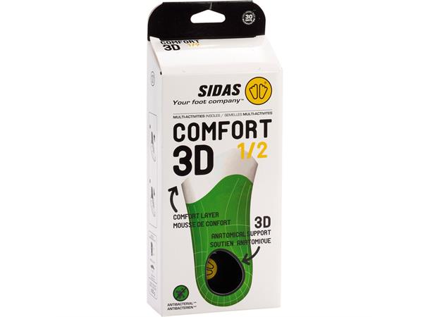 SIDAS COMFORT 3D DEMI (1/2) Grön  Formade "halva" iläggssulor - 2