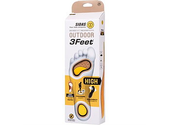 SIDAS 3FEET OUTDOOR HIGH Gul Formade iläggssulor för höga fotvalv
