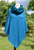 Poncho Jeans Blå ull & kashmir