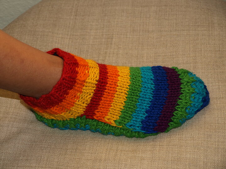 raggsocka låg modell regnbåge