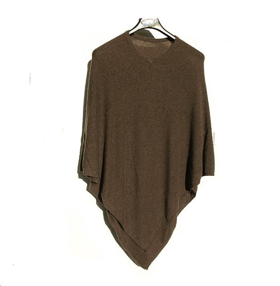 Poncho Mocca ull & kashmir