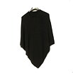 Poncho Svart Ull & kashmir