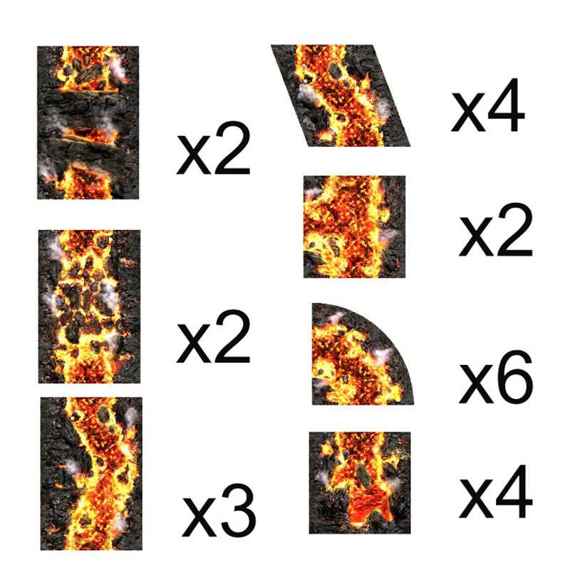 Lava River - Neoprene Terrain Set - 2