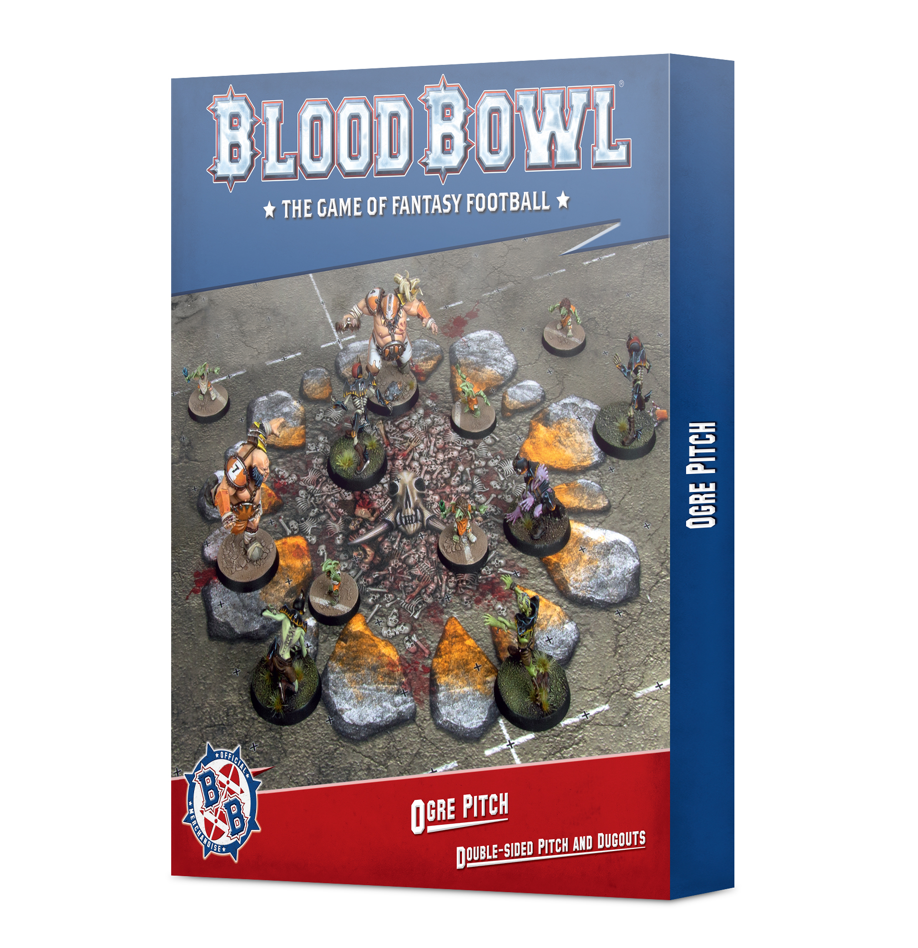 Blood Bowl: Ogre Pitch - Double-Sided Pitch and Dugouts