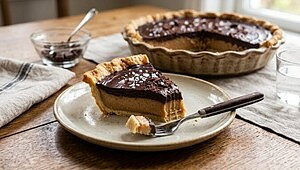 Saltkaramellpaj med mörk choklad